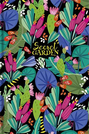 Poznámkový zošit, A5, linajkový, 80 listov, SHKOLYARYK "Secret Garden", mix