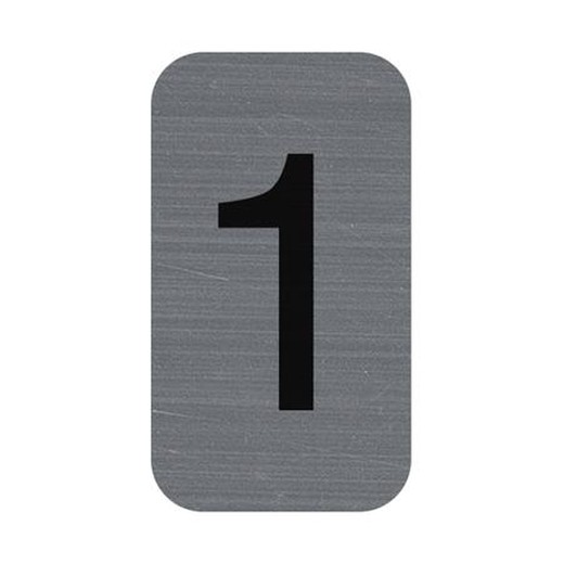 Informačná tabuľka, samolepiaca, 2,5x4,4 cm, hliníkový vzhľad, EXACOMPTA, č. 1