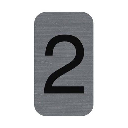 Informačná tabuľka, samolepiaca, 2,5x4,4 cm, hliníkový vzhľad, EXACOMPTA, č. 2