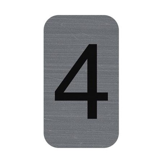 Informačná tabuľka, samolepiaca, 2,5x4,4 cm, hliníkový vzhľad, EXACOMPTA, č. 4