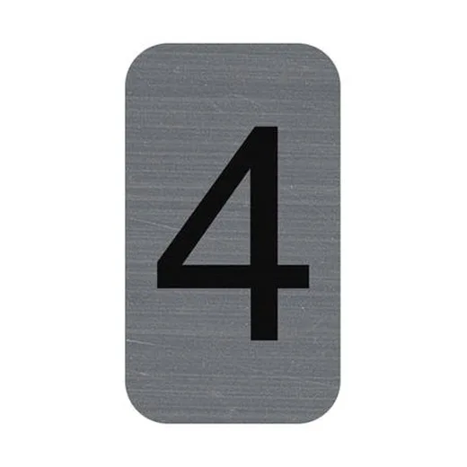 Informačná tabuľka, samolepiaca, 2,5x4,4 cm, hliníkový vzhľad, EXACOMPTA, č. 4