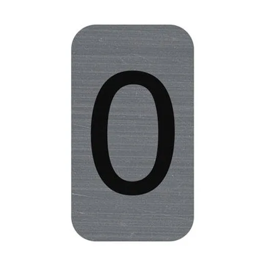 Informačná tabuľka, samolepiaca, 2,5x4,4 cm, hliníkový vzhľad, EXACOMPTA, č. 0