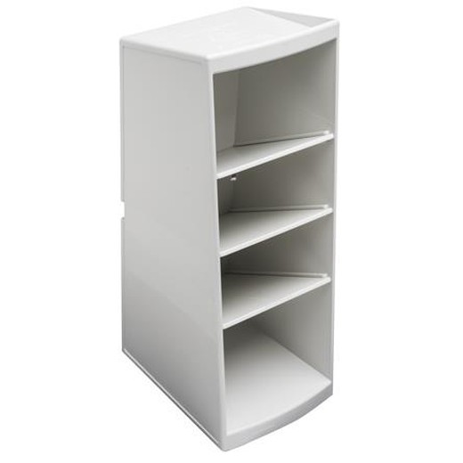 Stolový organizér, multifunkčný, 4 priehradky, 8x23x11 cm, EXACOMPTA "Autentik", biele