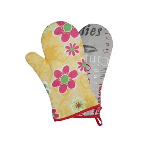 Kuchynské rukavice, tepluvzdorné, vzorované, 29 cm