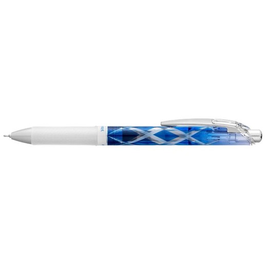 Gálové pero, 0,25 mm, stláčací mechanizmus, PENTEL "EnerGel BLN75 Kiriko, Flying Arrow", modré