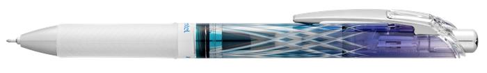 Gélové pero, 0,25 mm, stláčací mechanizmus, PENTEL "EnerGel BLN75 Kiriko, Lattice", modré