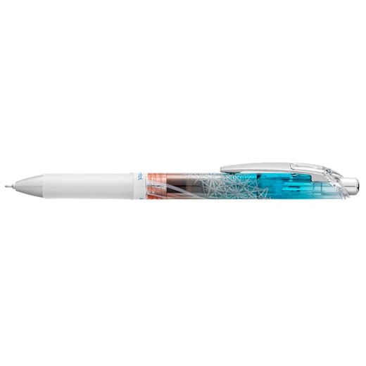 Gélové pero, 0,25 mm, stláčací mechanizmus, PENTEL "EnerGel BLN75 Kiriko, Kikutsunagi", modré