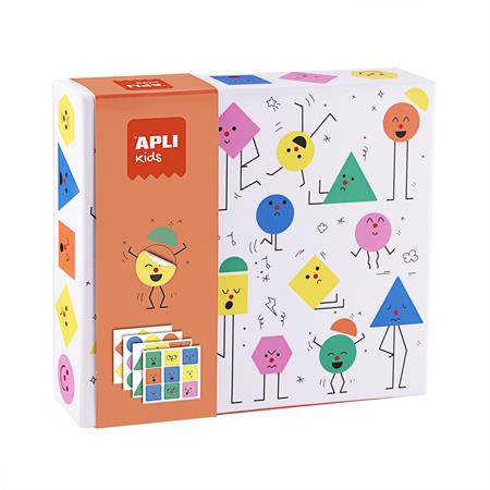 Nálepky, geometrické, sada, APLI Kids "Geometric", emócie