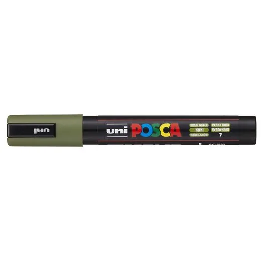 Dekoračný popisovač, 1,8-2,5 mm, UNI "Posca PC-5M", khaki