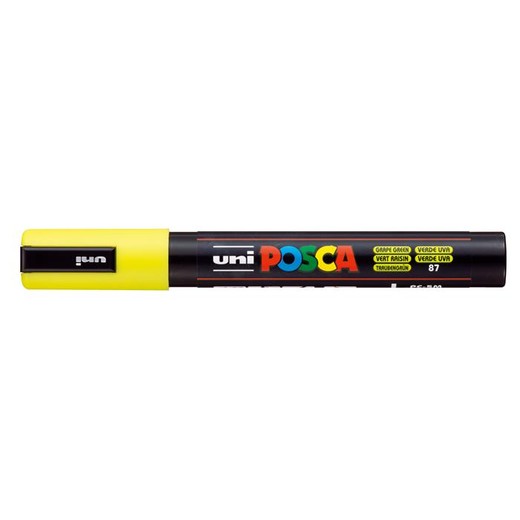 Dekoračný popisovač, 1,8-2,5 mm, UNI "Posca PC-5M", hroznovo zelený