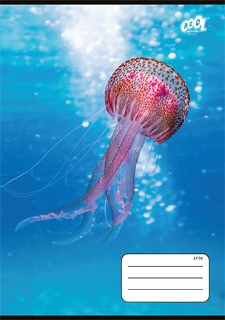 Zošit, A5, štvorčekový, 32 listov, COOL BY VICTORIA "Ocean World", "27-32"