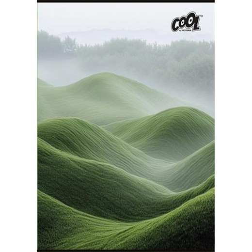 Zošit, A4, čistý, 80 listov, COOL BY VICTORIA "Green Calm"