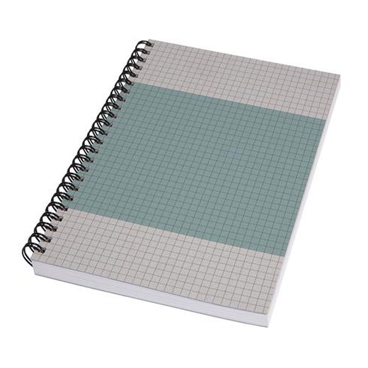 Špirálový zošit, A5, štvorčekový, 80 lap, mäkká obálka, SIGEL "Quicknote", modrý-sivý