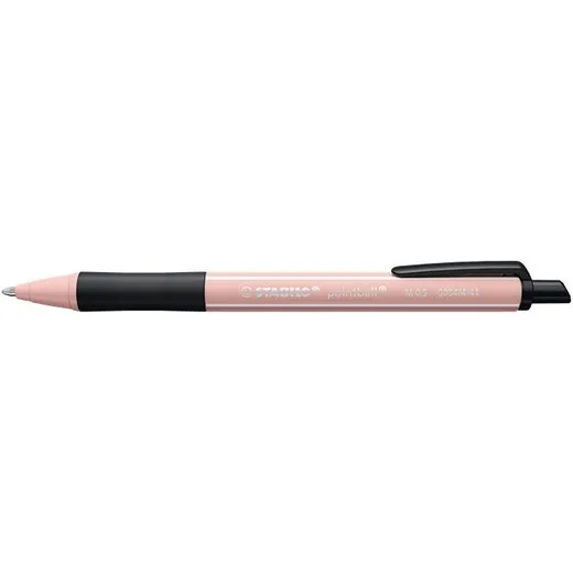 Guľôčkové pero, 0,5 mm, stláčací mechanizmus, farba tela: blush, STABILO "Pointball Wildflowers", modré