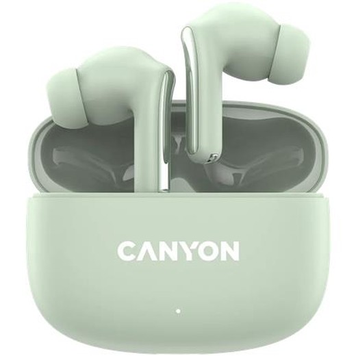 Slúchadlá, TWS bezdrôtové, Bluetooth 5.4, CANYON "OnGo 9", zelené