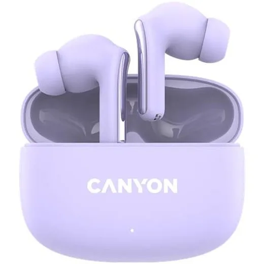 Slúchadlá, TWS bezdrôtové, Bluetooth 5.4, CANYON "OnGo 9", fialové