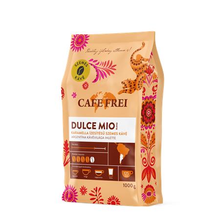 Káva, pražená, zrnková, 1000 g, CAFE FREI "Dulce Mio", karamelová