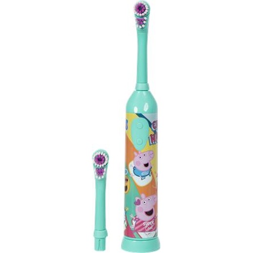 Zubná kefka, elektrická, s 2 náhradnými hlavicami, 3+, "Peppa Pig", zelená