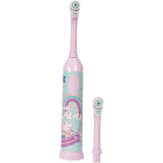 Zubná kefka, elektrická, s 2 náhradnými hlavicami, 3+, "Peppa Pig", ružová