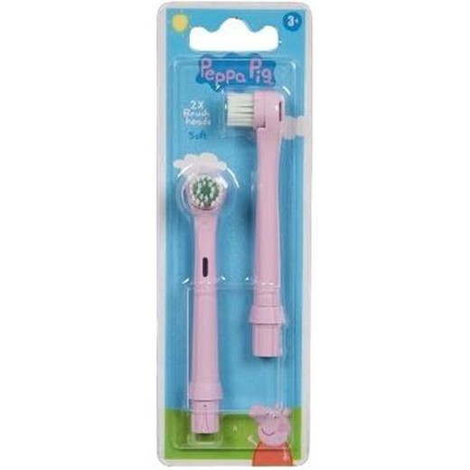 Náhradná hlavica pre elektrickú zubnú kefku, 2 ks, "Peppa Pig", ružová