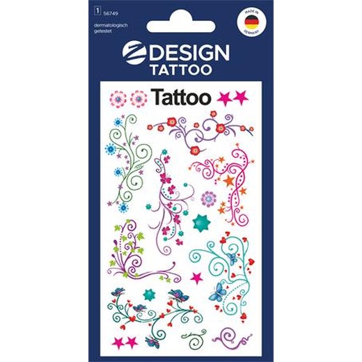 Tetovacie nálepky, 1 hárok, 76x120 mm, AVERY ZWECKFORM, "Z-Design No.56749", ornamentika