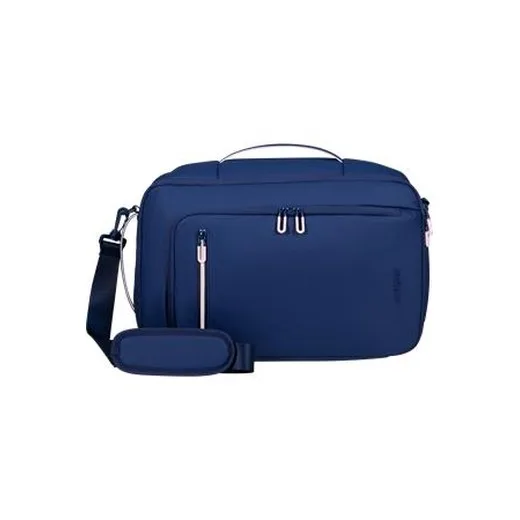 Cestovná taška, kabínová veľkosť, 21 l, 3 in 1, AMERICAN TOURISTER "Puffypop", námornícka modrá