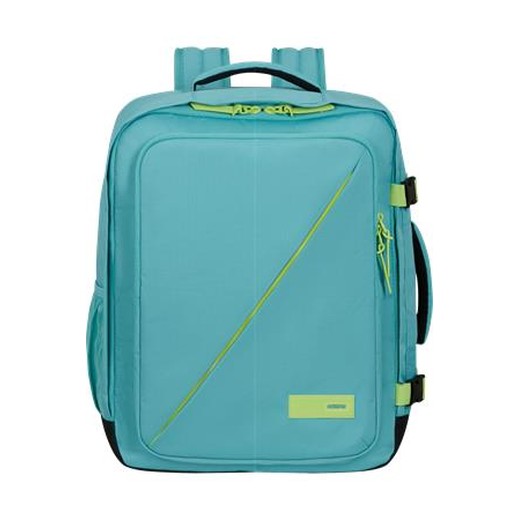 Batoh, kabínová veľkosť, 38 l, M, AMERICAN TOURISTER "Take2Cabin", tyrkysový/limetkový
