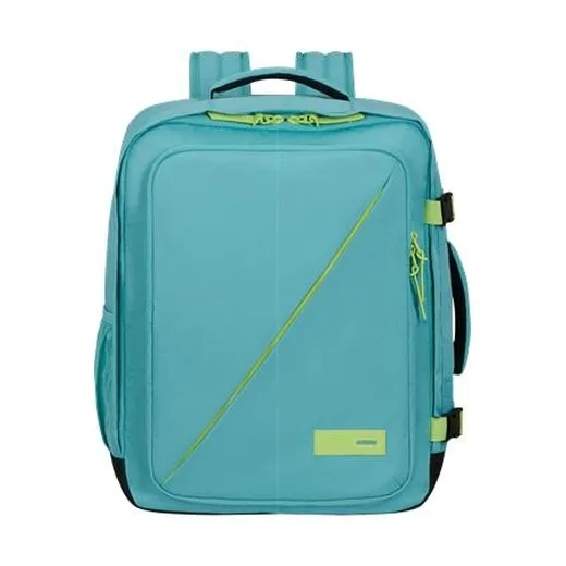 Batoh, kabínová veľkosť, 38 l, M, AMERICAN TOURISTER "Take2Cabin", tyrkysový/limetkový