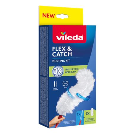 Prachovka s krátkou rukoväťou, sada, VILEDA "Flex&Catch"