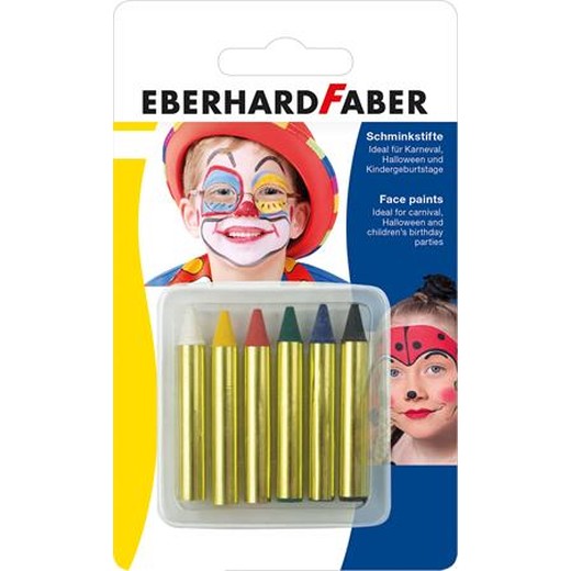 Farby na tvár, sada, EBERHARD FABER, mini, 6 rôznych farieb