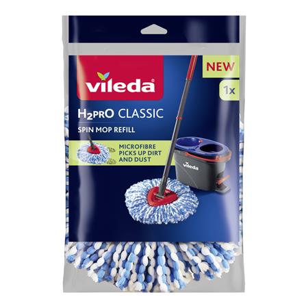 Náhrada pre rotačný mop, VILEDA "H2PrO", biela-modrá