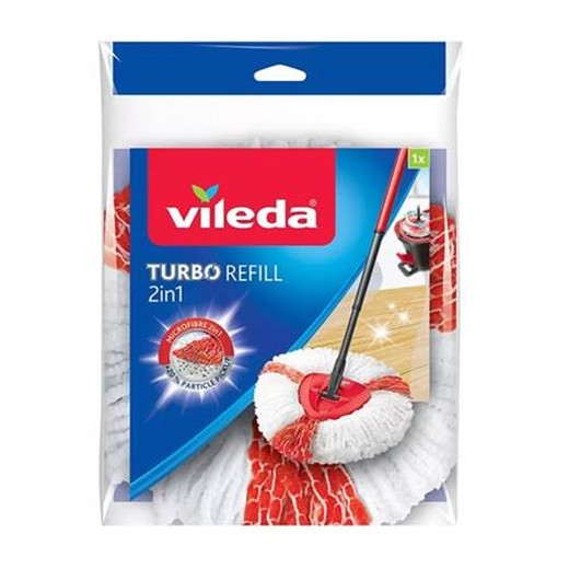 Náhradná hlavica, VILEDA "Turbo 2in1", biela-červená