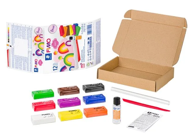 Modelovacia hmota, sada, 9x25 g, polymérová, FIMO "Soft Basic", 9 rôznych farieb 2