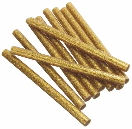 Trblietavé tavné tyčinky, do lepiacej pištole, 3 ks, 11 x 200 mm, zlatá 2