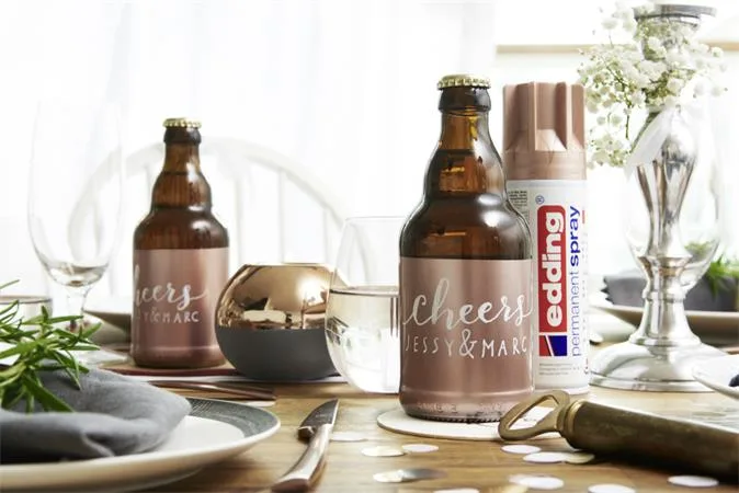 Akrylový sprej, 200ml, EDDING "5200", matná zlatá 8