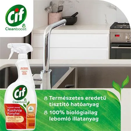 Čistiaci sprej do kuchyne, odmasťujúci, 750 ml, CIF "Cleanboost" 3