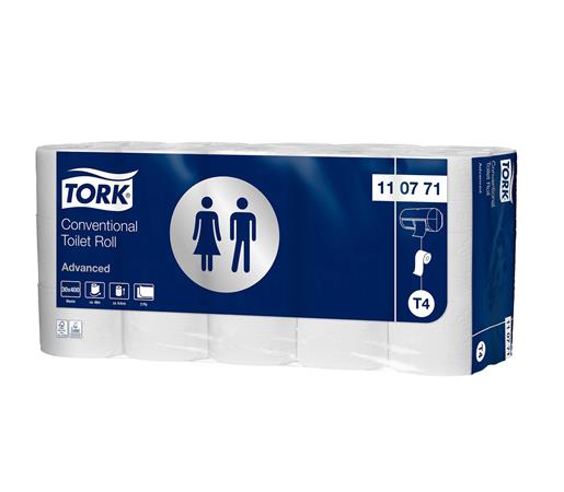 Toaletný papier, T4 systém, 2-vrstvový, priemer: 12,5 cm, Advanced, TORK, biela 2