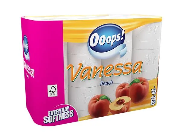 Toaletný papier, 3-vrstvový, malý kotúč, 24 kotúčov, OOOPS "Everyday" 2