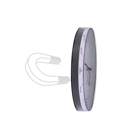 Nástenné hodiny, magnetická zadná strana, 25 cm, ALBA "Classic", sivé 2