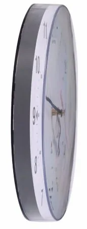 Nástenné hodiny, magnetická zadná strana, 25 cm, ALBA "Classic", sivé 3