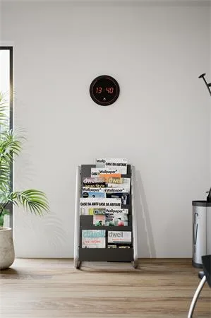 Nástenné hodiny, LED displej, 30 cm, ALBA "Horled", čierne 2