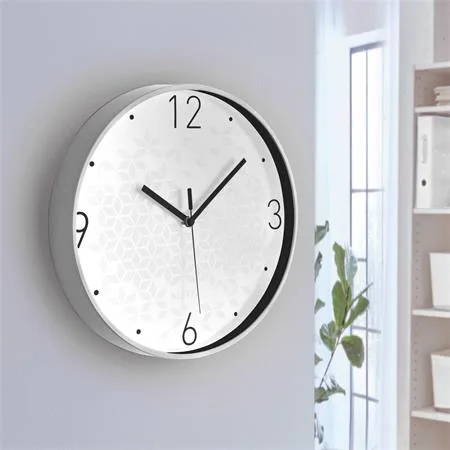 Nástenné hodiny, 29 cm, LEITZ "Wow", biela 3