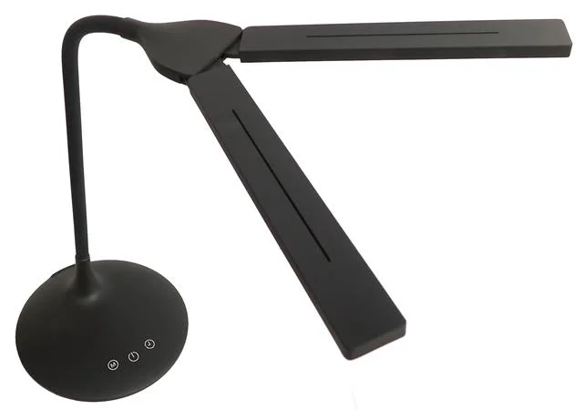 Stolová lampa, LED, 6 W, ALBA "Ledtwin", čierna 2