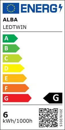 Stolová lampa, LED, 6 W, ALBA "Ledtwin", čierna 3