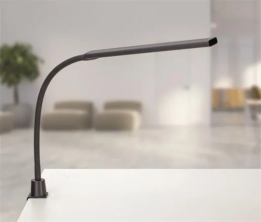 Stolová lampa, LED, stmievateľná, s uchytením, MAUL "Pirro", čierna 3
