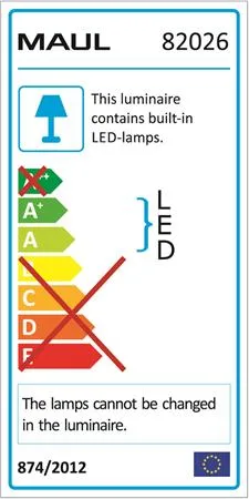 Stolová lampa, LED, stmievateľná, s uchytením, MAUL "Pirro", čierna 4