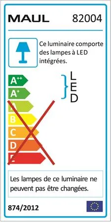 Stolová lampa, LED, MAUL "Arc", čierna 6