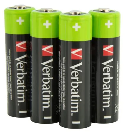 Nabíjateľná batéria, AA tužková, 4x2500 mAh, VERBATIM 2