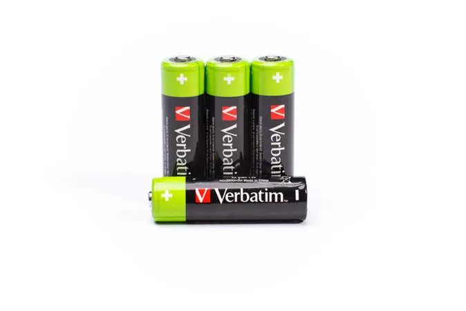 Nabíjateľná batéria, AA tužková, 4x2500 mAh, VERBATIM 3