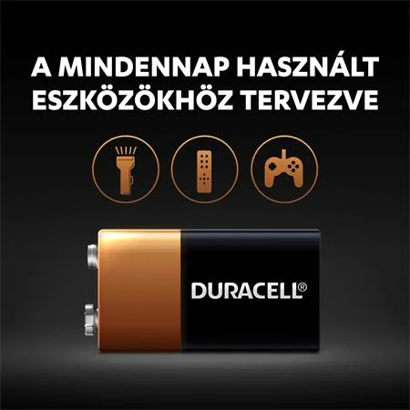 Batéria, 9V, 1ks, DURACELL "Basic" 2